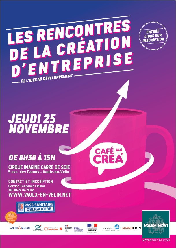 Café Créa – Les rencontres de la création d’entreprise – Vaulx-en-Velin (69) Café Créa – Les rencontres de la création d’entreprise – Vaulx-en-Velin (69)