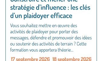 [📢Formation] Les clés d’un plaidoyer efficace