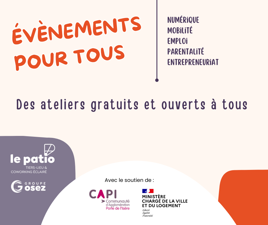 EVENEMENT POUR TOUS AU PATIO EVENEMENT POUR TOUS AU PATIO