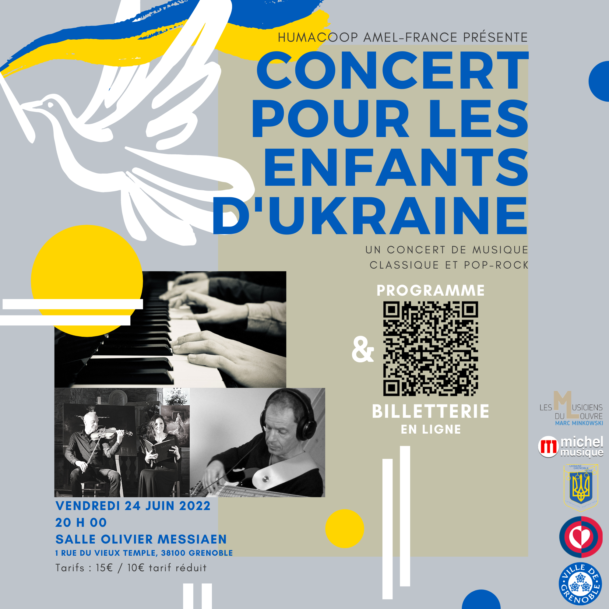 Concert pour les enfants d’Ukraine à la salle Olivier-Messaien Concert pour les enfants d’Ukraine à la salle Olivier-Messaien