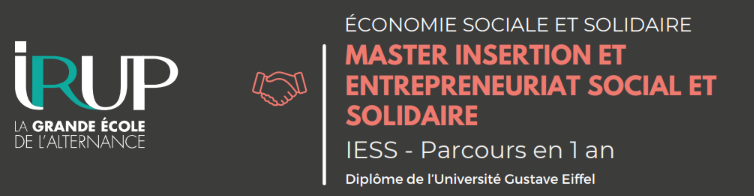 Master Insertion et Entrepreneuriat Social et Solidaire en 1 an Master Insertion et Entrepreneuriat Social et Solidaire en 1 an