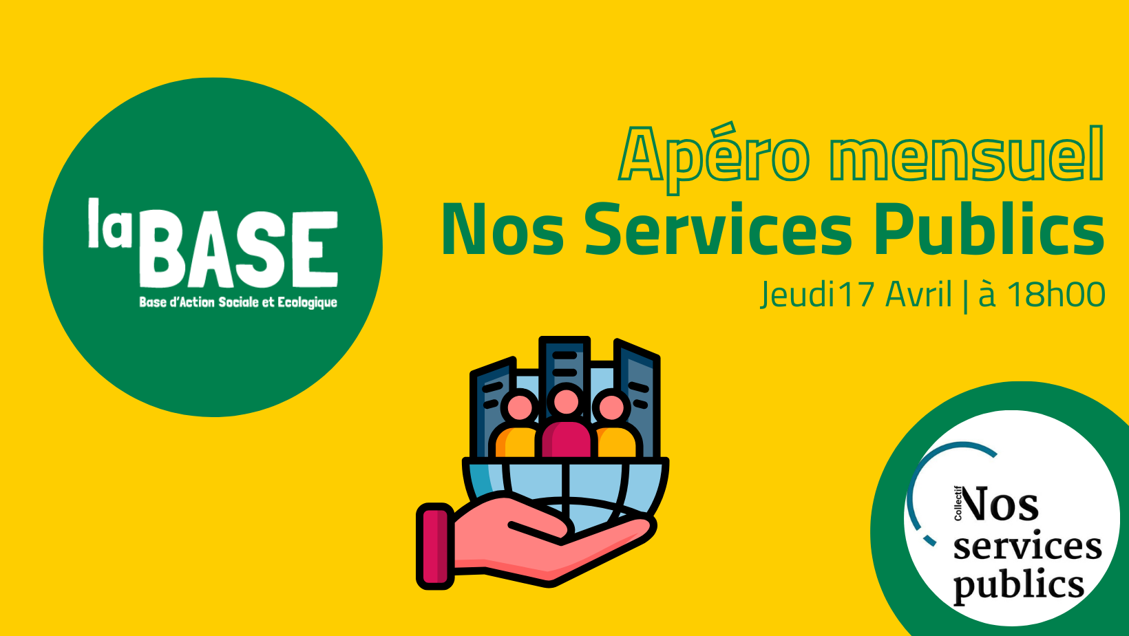 Apéro mensuel du collectif « Nos Services Publics »