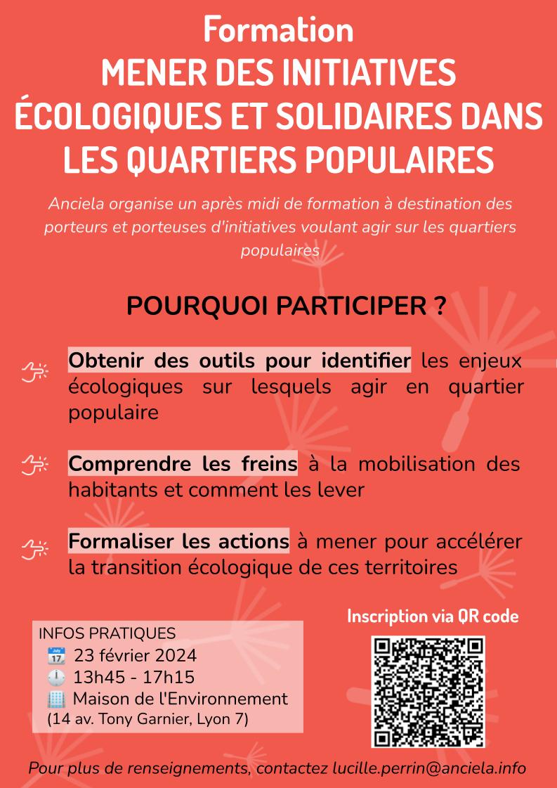 Formation « Mener des initiatives écologiques et solidaires dans les quartiers populaires » Formation « Mener des initiatives écologiques et solidaires dans les quartiers populaires »