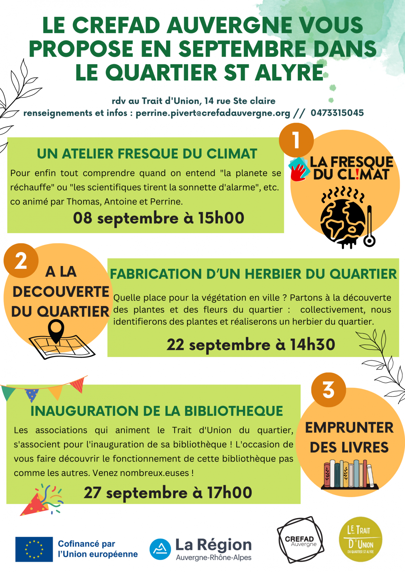 Fabrication d&rsquo;un herbier du quartier St Alyre (Clermont Ferrand)